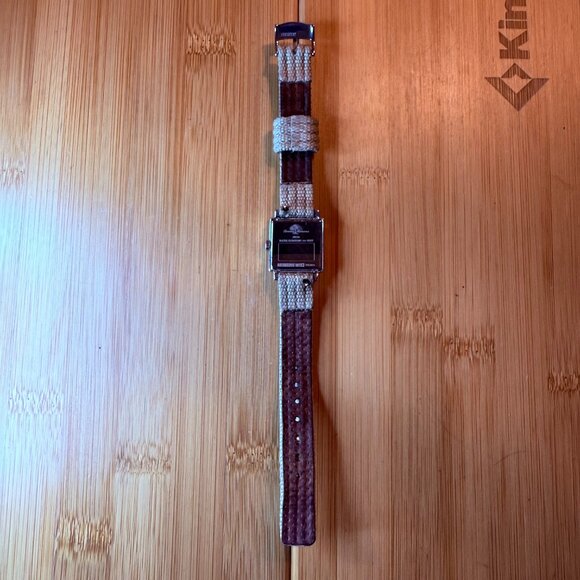 Vintage Tommy Bahama Swiss-Made Steel Beach Tank Watch, 22mm - Picture 4 of 5